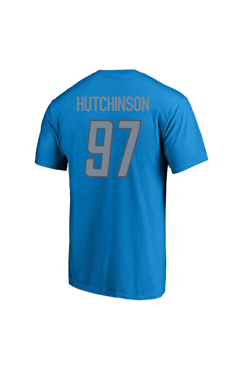 FANATICS Men's Fanatics Branded Aidan Hutchinson Blue Detroit Lions Big & Tall Player Name & Number T-Shirt, Alternate, color, Blue