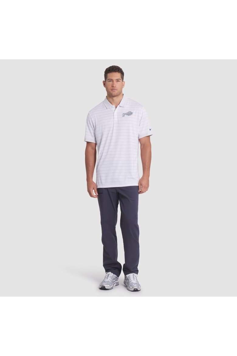 Men's Nike  White Buffalo Bills 2025 Rivalries Collection Sideline Victory Striped Dri-FIT Polo, Alternate, color, White