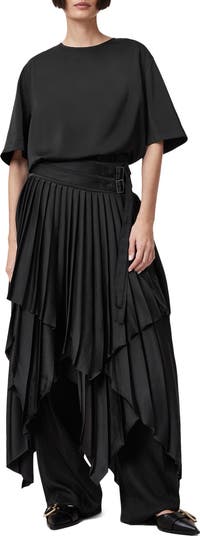 ★ALLSAINTS★ Amelie satin tee W032PC5 AllSaints Amelie Satin T-Shirt | Nordstrom