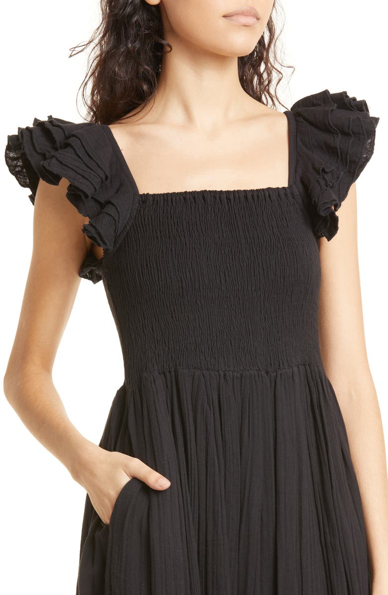 MILLE Olympia Smocked Midi Dress, Alternate, color,