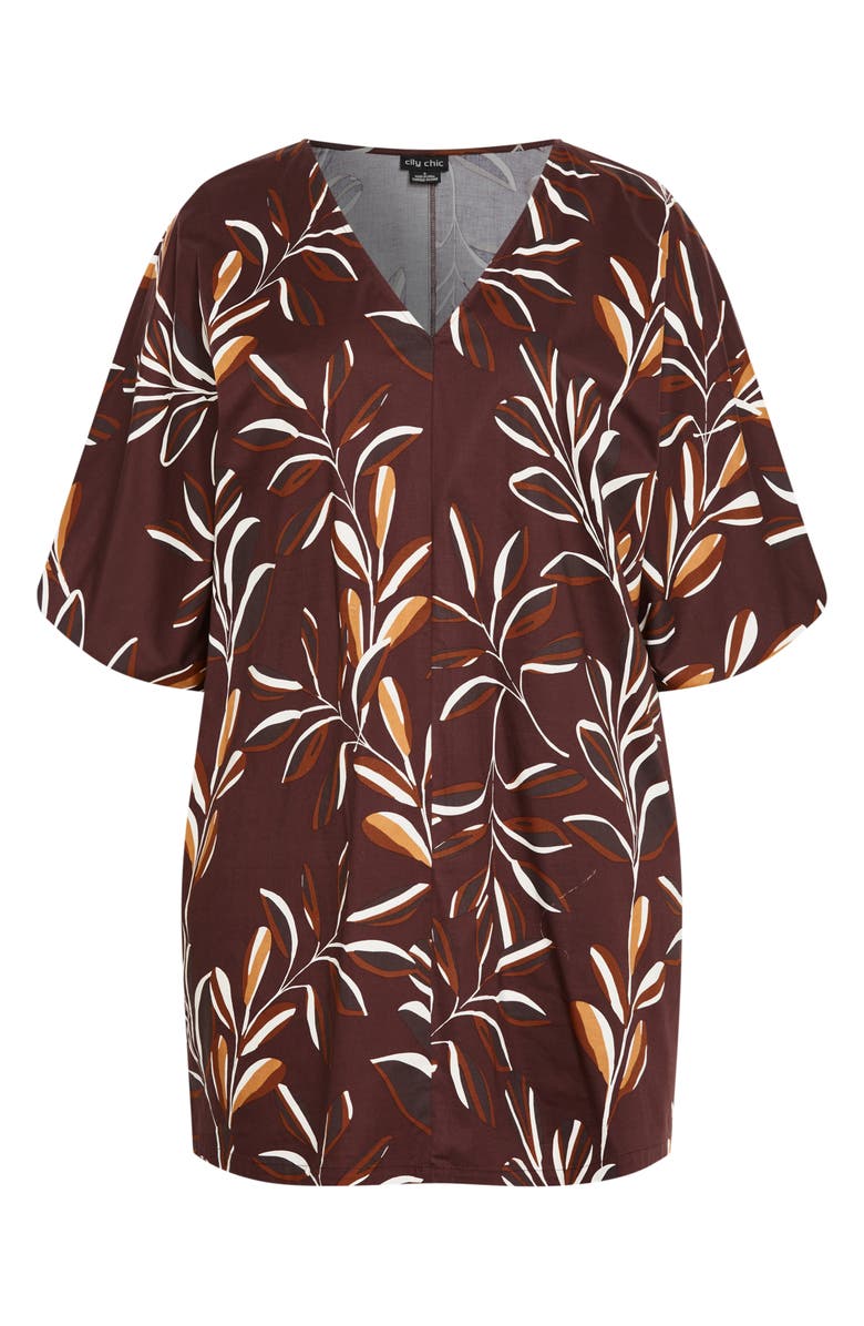 City Chic Lousia Print Dolman Sleeve Minidress, Alternate, color, 