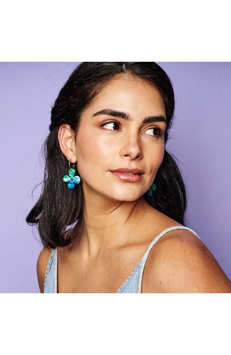 Toolally Daisy Hoop Earrings - Blue Lava, Alternate, color, Blue Lava