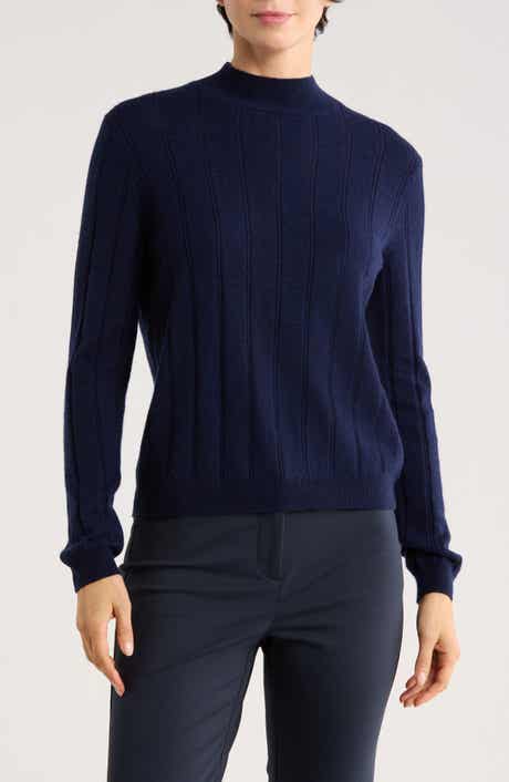 Bruno Magli Wide Rib Wool & Cashmere Sweater