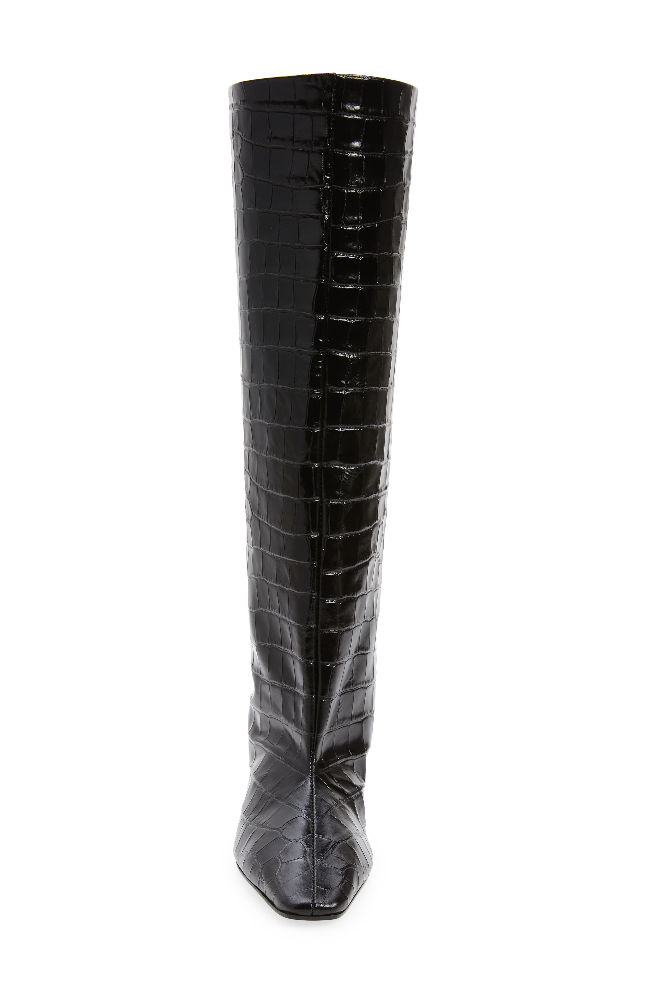 TOTEME The Wide Shaft Croc Embossed Tall Boot, Alternate, color, 