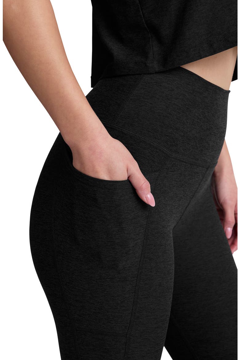 Spacedye High Waist Pocket Pedal Pusher Leggings, Alternate, color, DARKEST NIGHT