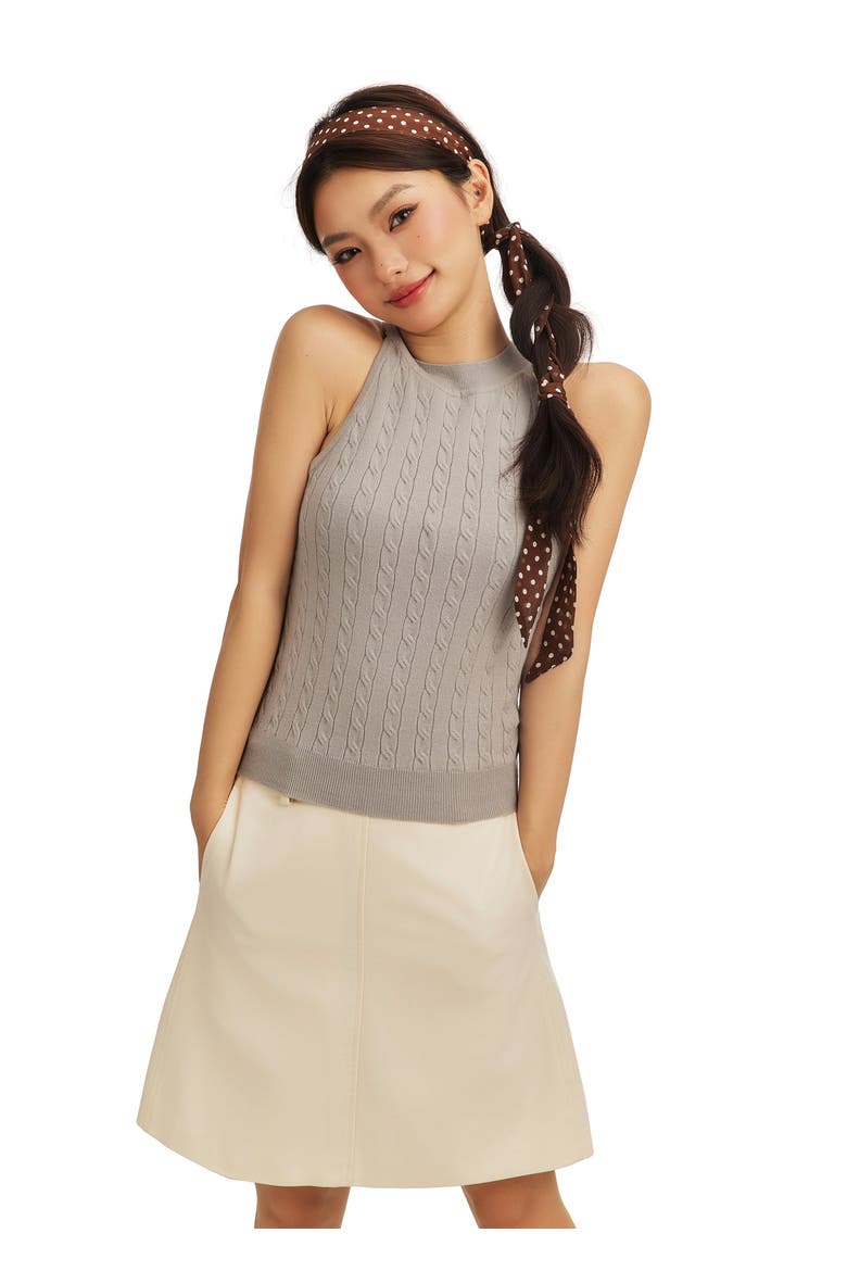 Le Petit Dot Silk Hair Ribbon Scarf, Alternate, color, Truffle Brown