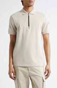 Moncler Cotton Pique Zip Polo
