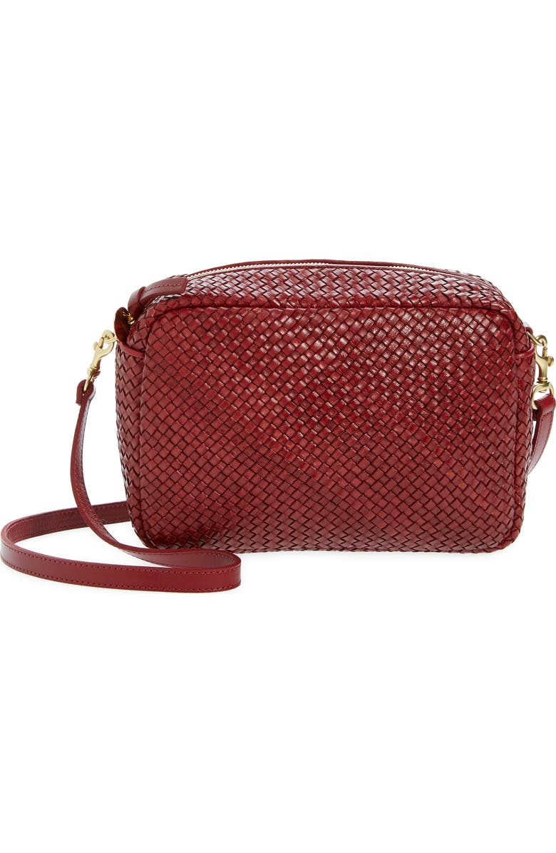 Clare V. Marisol Woven Leather Crossbody Bag, Main, color,