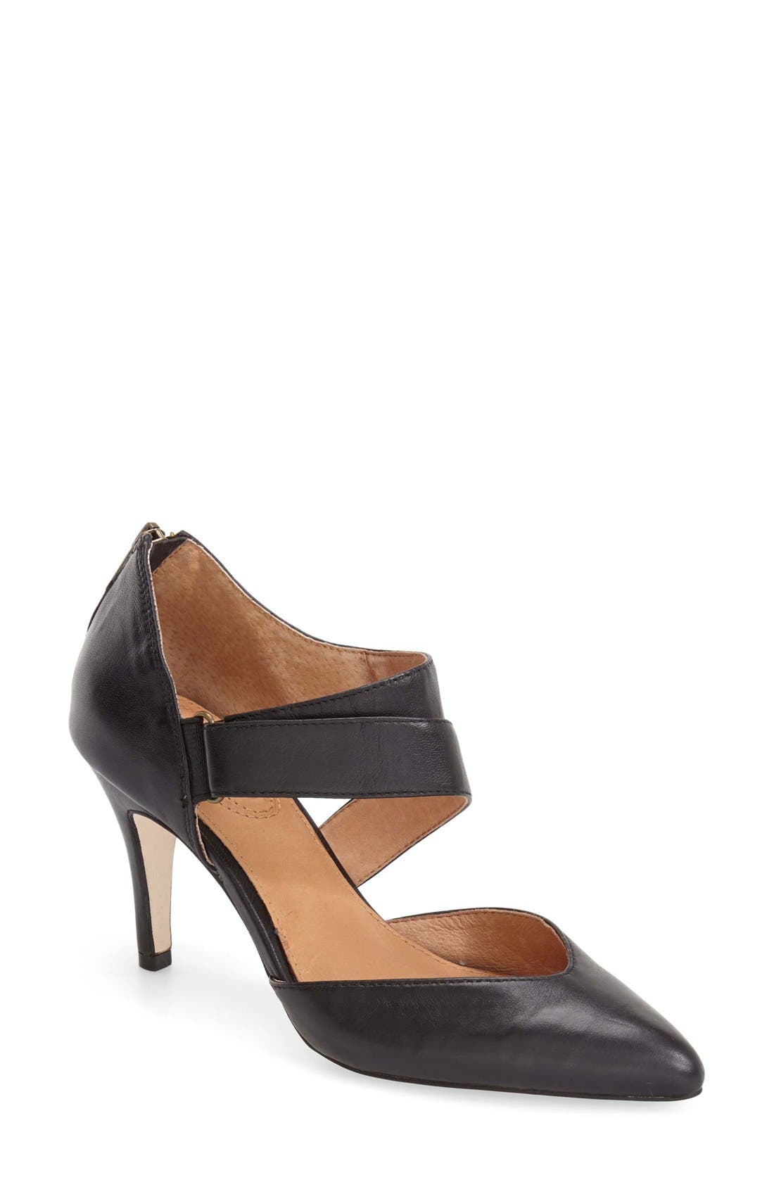 'Carroll' Pump, Main, color, BLACK SILK