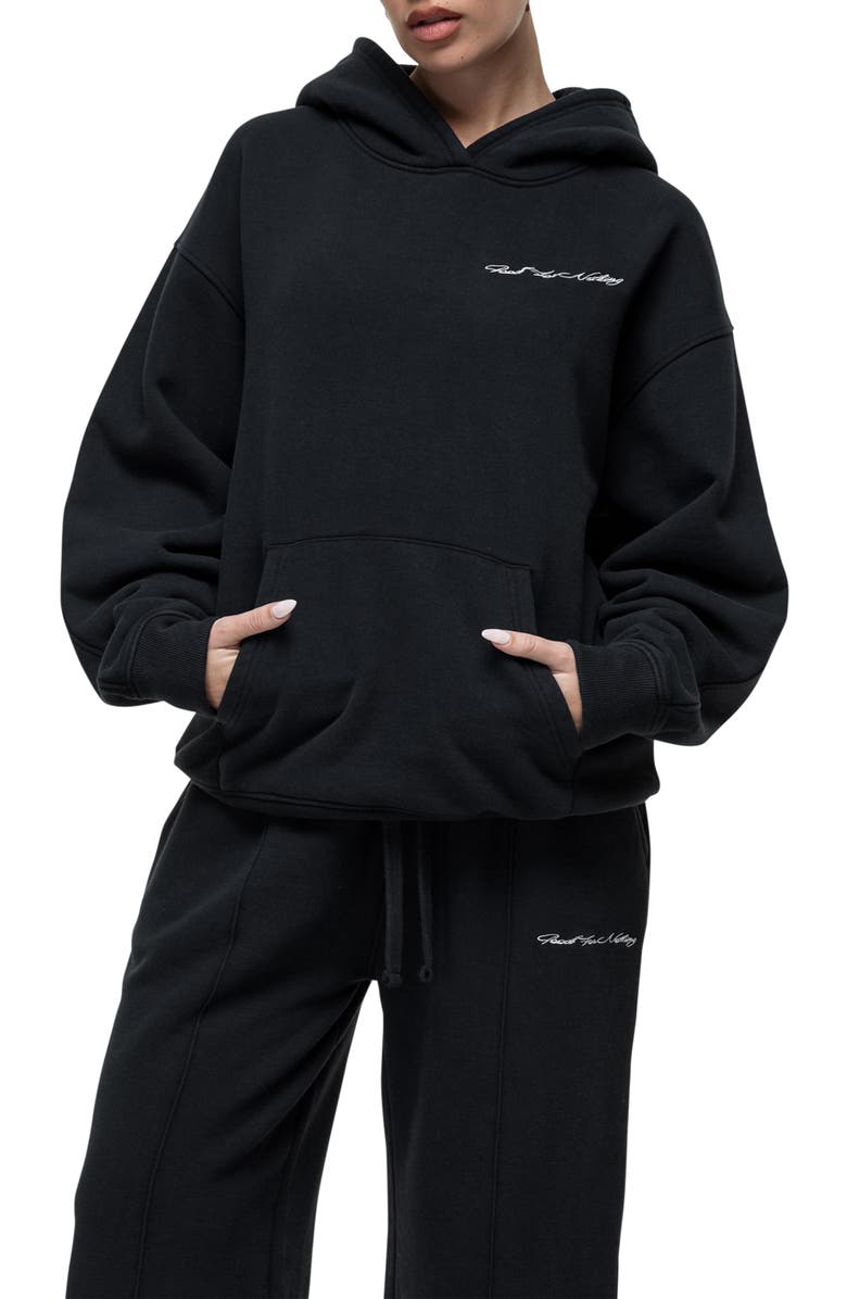 Good For Nothing Scribble Black Pullover Hoodie, Alternate, color, Black