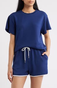 Bernardo Rib Trim Crop T-Shirt