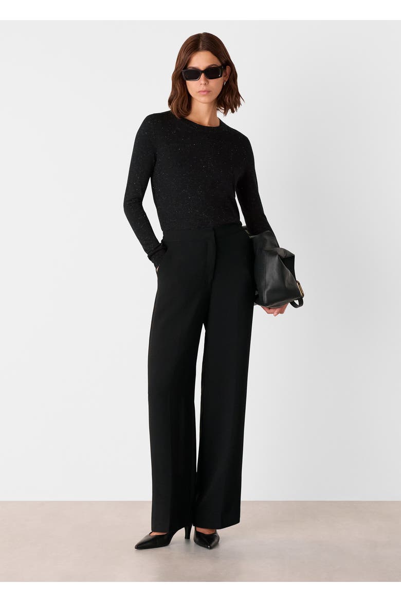 Annie Sparkle Knit Top, Alternate, color, Black