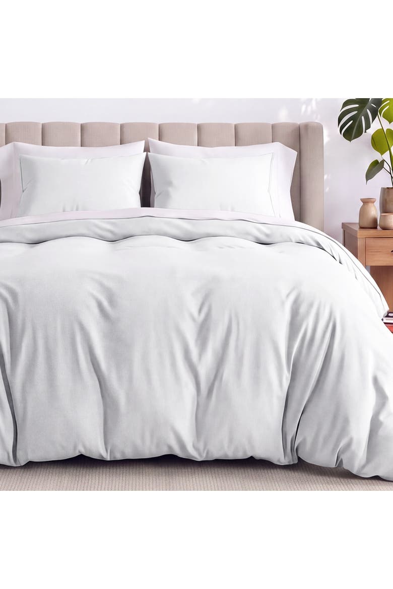 Organic Cotton Jersey Duvet Cover & Pillow Sham Set, Alternate, color, White