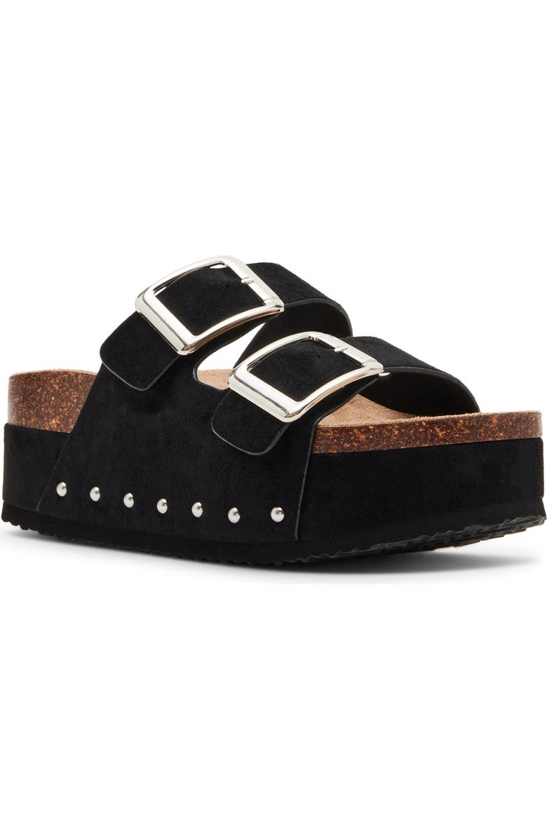 Madden Girl Babess Slide Sandal, Main, color, Black Fab