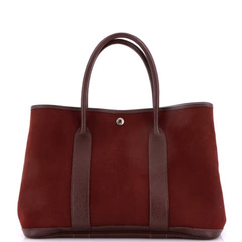 Garden Party Tote Toile and Leather 36