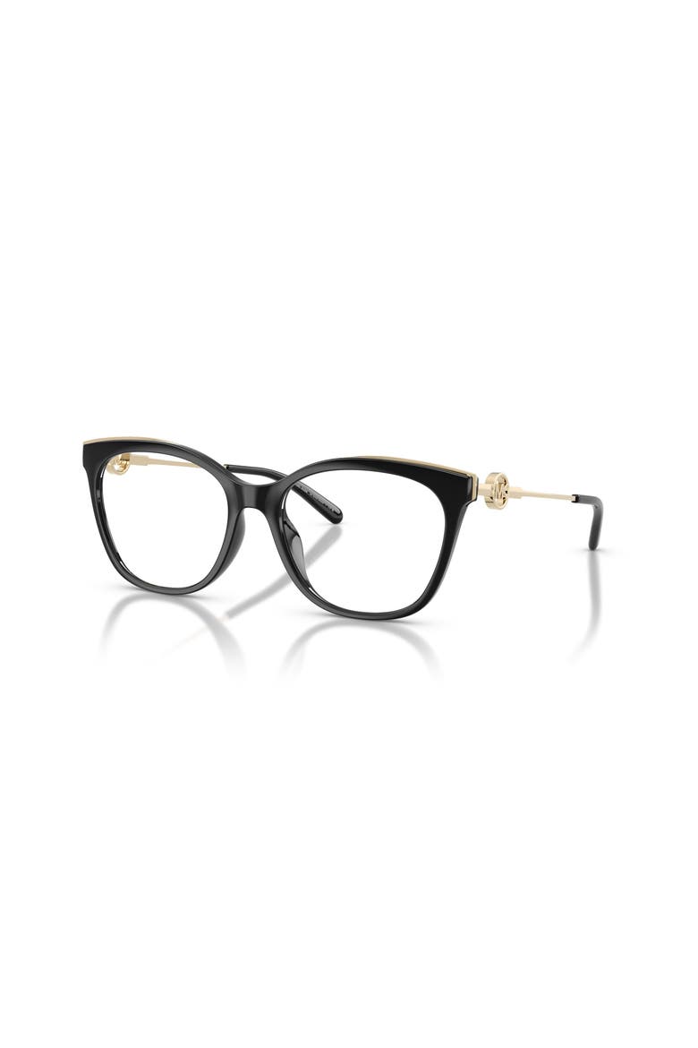 54mm Square Optical Glasses, Main, color, BLACK