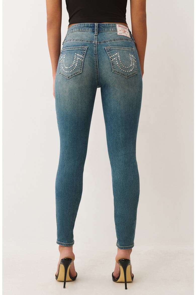 Jennie Crystal Embellished Skinny Jeans, Alternate, color, LIGHT AUTUMN WALK WASH