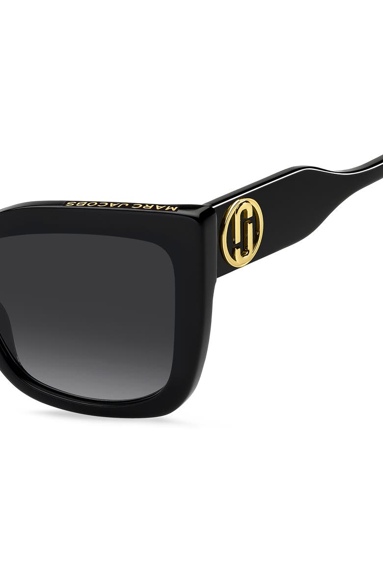 Marc Jacobs 54mm Gradient Cat Eye Sunglasses, Alternate, color, Black/ Dark Grey