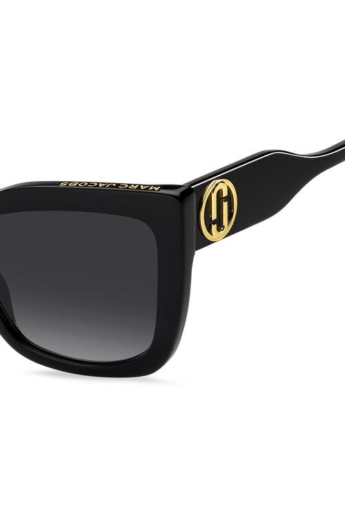 Marc Jacobs 811s Square Acetate Sunglasses In Black/dark Grey