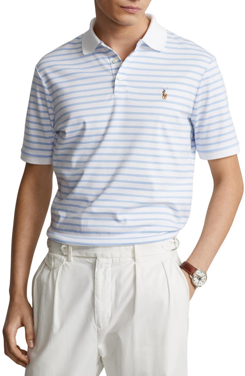Polo Ralph Lauren Classic Fit Stripe Logo Embroidered Polo, Main, color, 