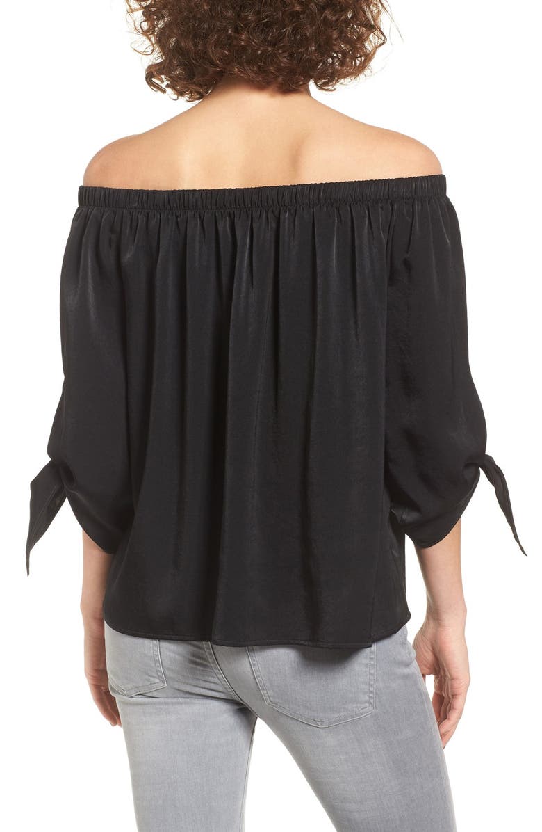 Soprano Tie Sleeve Off the Shoulder Top, Alternate, color,