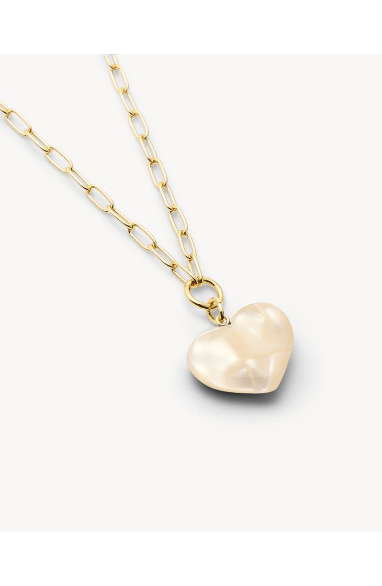 MACHETE Mini Heart Pendant Necklace, Alternate, color, White Shell