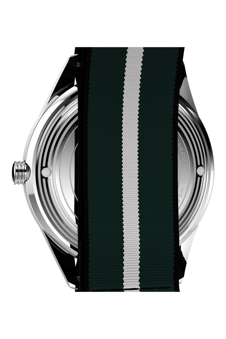 Marlin® Jet Webbing Strap Watch, 38mm, Alternate, color, GREEN