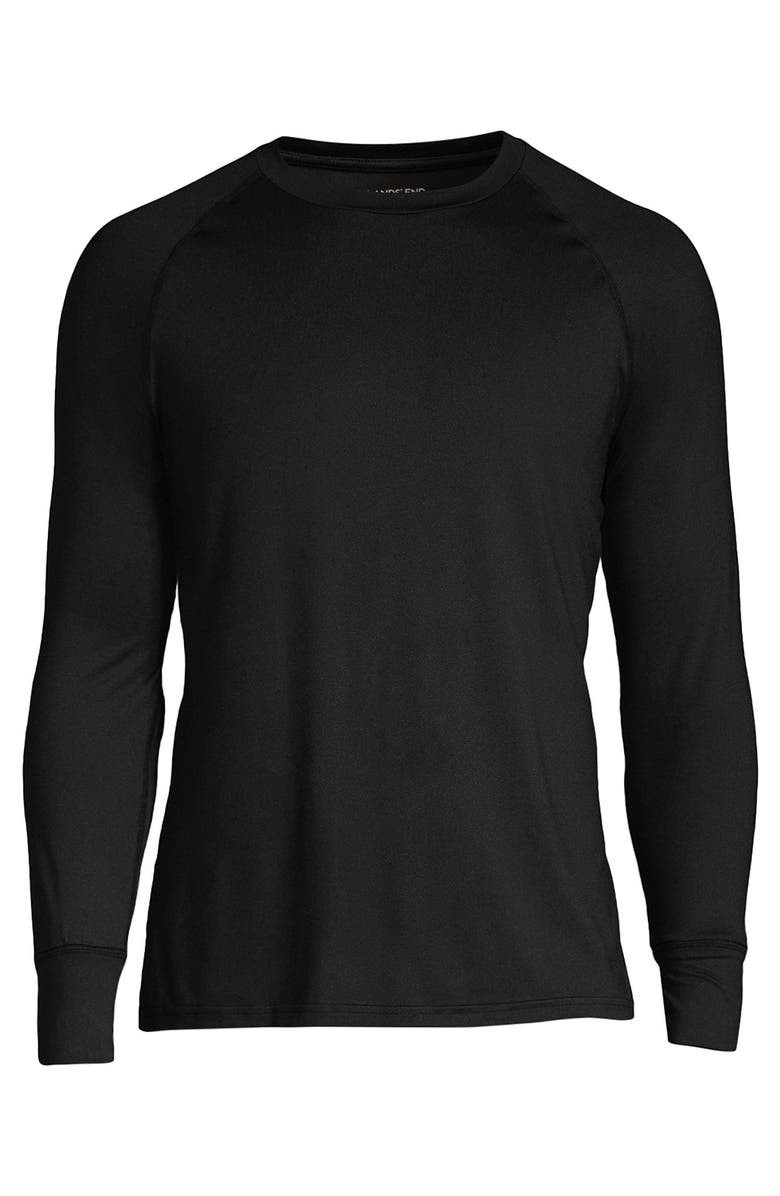 Lands' End Stretch Thermaskin Long Underwear Crew Base Layer, Alternate, color, 