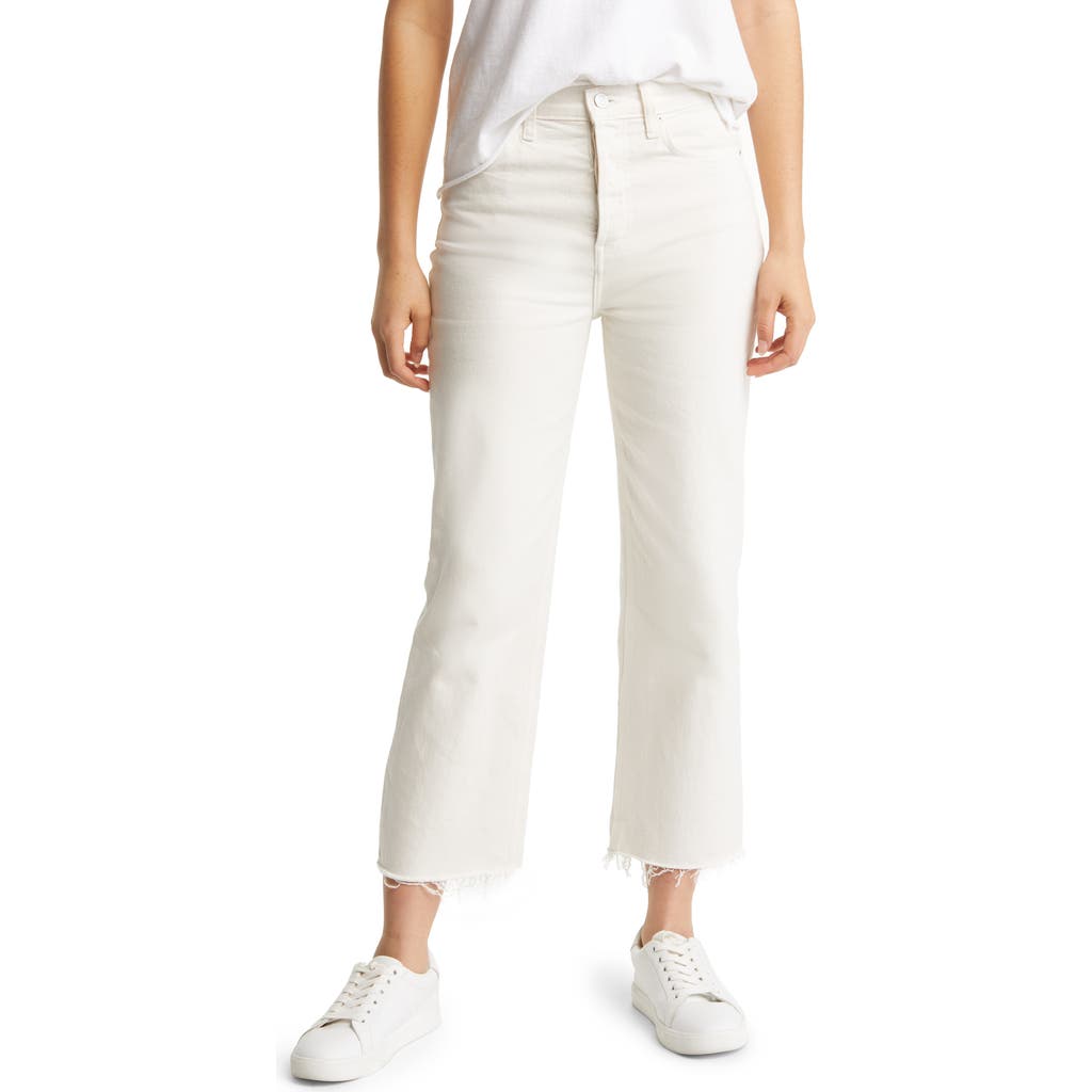 Frank & Eileen The Monaghan Mom Jeans In Cream Color Denim