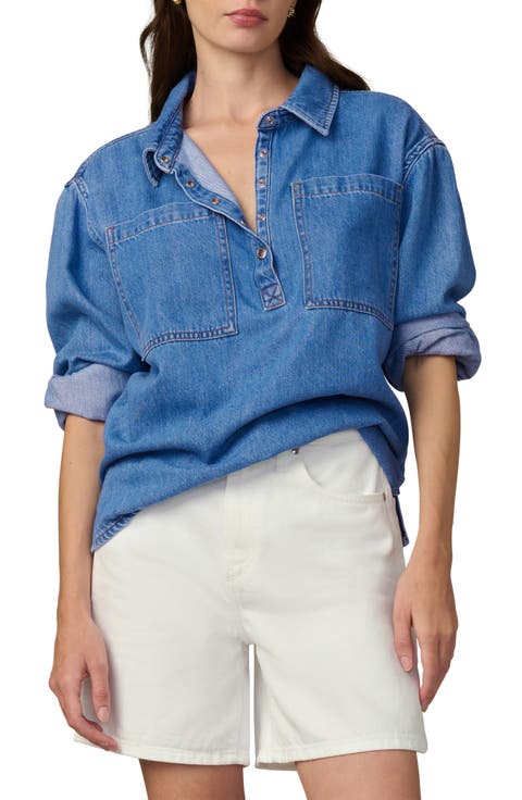 Easy Denim Popover Shirt