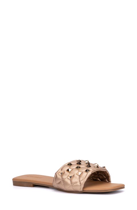 Shelly Quilt Stud Sandal (Women)