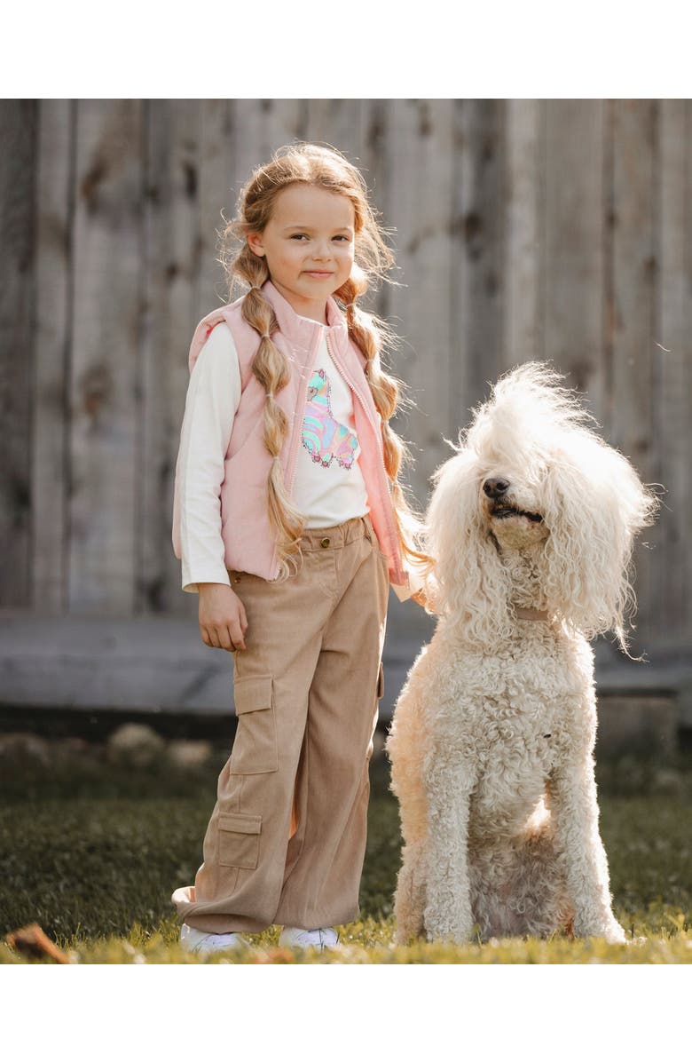 Deux par Deux Parachute Corduroy Pants with Cargo Pockets, Main, color, Light Pecan Brown