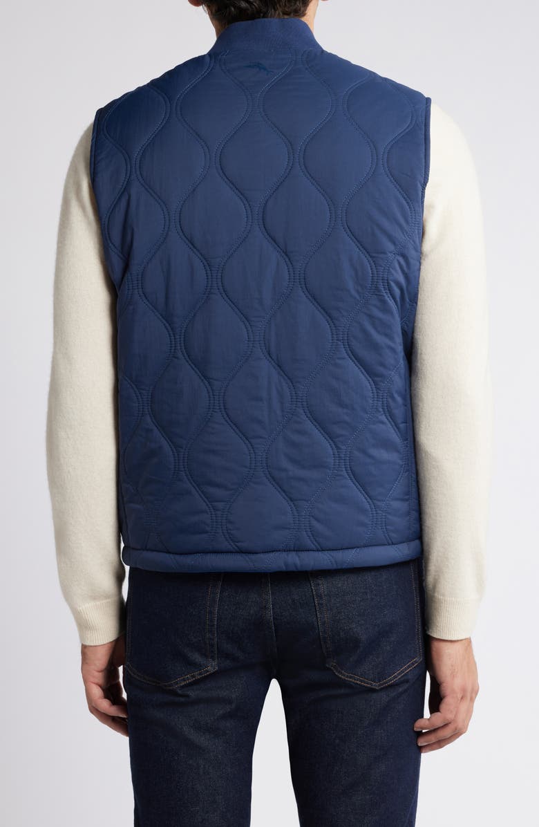 Tommy Bahama Fresno Flip Water Repellent Reversible Quilted Vest, Alternate, color, Ocean Deep