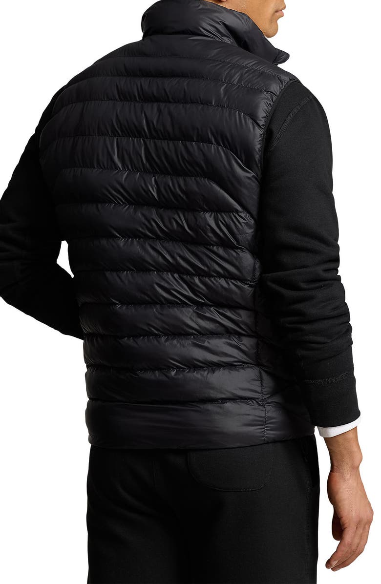 Polo Ralph Lauren Terra Black Recycled Nylon Puffer Vest, Alternate, color, 