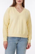 C & C California Delilah Sunwashed Fleece V-Neck Sweatshirt