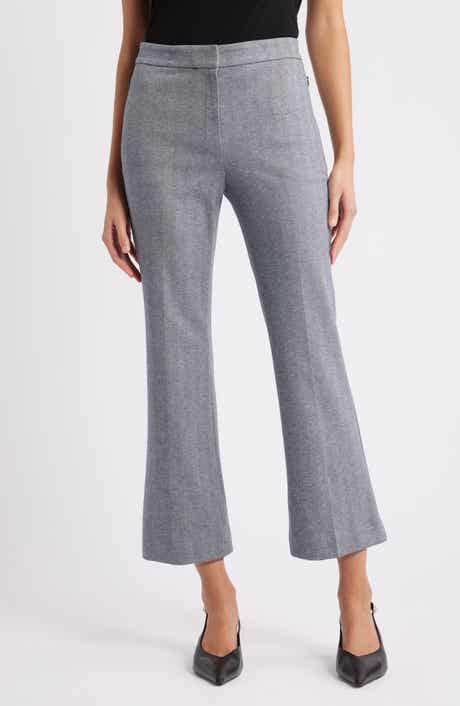 Theory Herringbone Kick Flare Ankle Pants