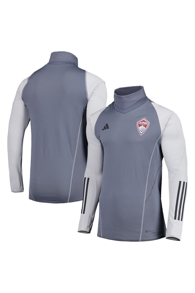 Men's adidas Gray Colorado Rapids Warm Raglan COLD.RDY Top, Main, color, Gray