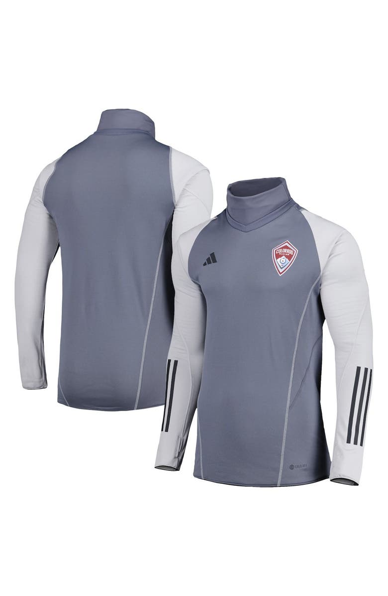 adidas Men's adidas Gray Colorado Rapids Warm Raglan COLD.RDY Top, Main, color, Gray