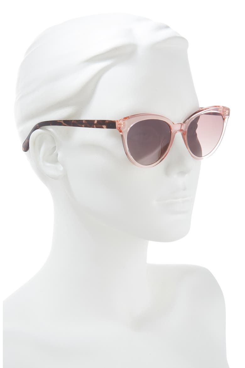 tamara 54mm rectangle sunglasses, Alternate, color, PINK/ BROWN FUCHSIA
