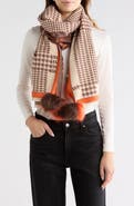 La Fiorentina Plaid Houndstooth Wrap Scarf
