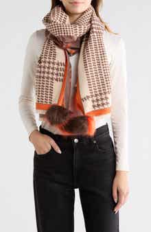 La Fiorentina Plaid Houndstooth Wrap Scarf