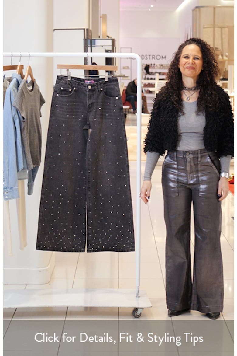 Embellished Low Rise Wide Leg Jeans video