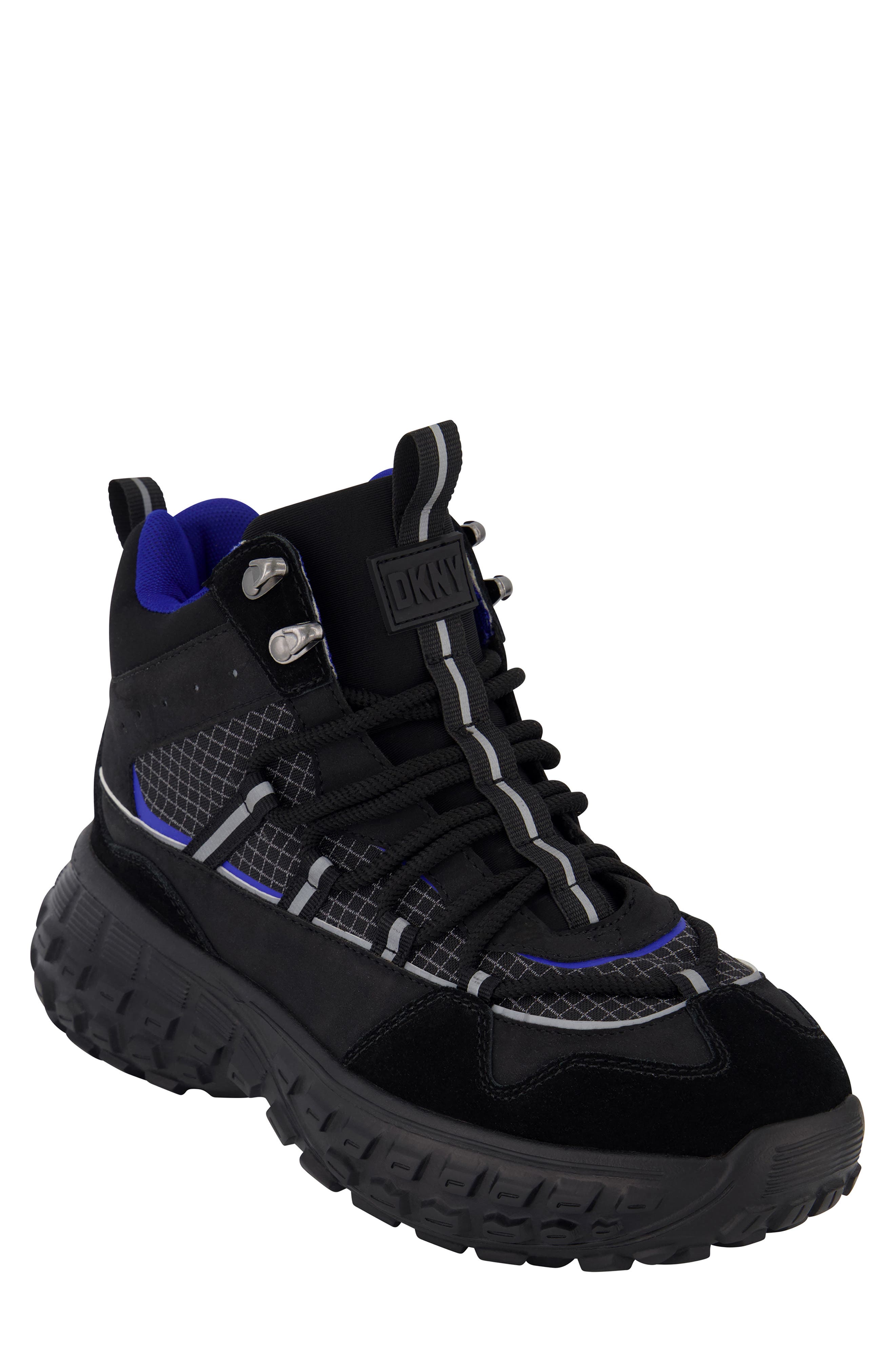 DKNY Mixed Media High Top Sneaker, Main, color, 
