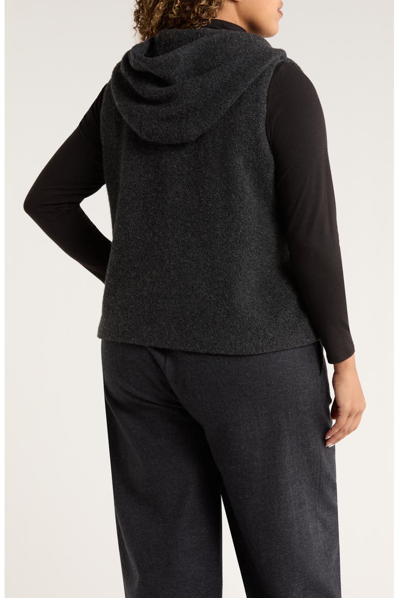 Wool Blend Hooded Vest, Alternate, color, CHARCOAL