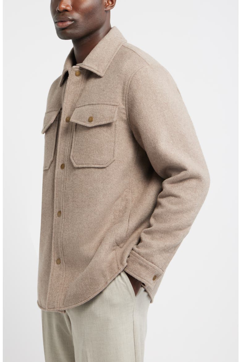 Wool Blend Shirt Jacket, Alternate, color, OATMEAL HEATHER