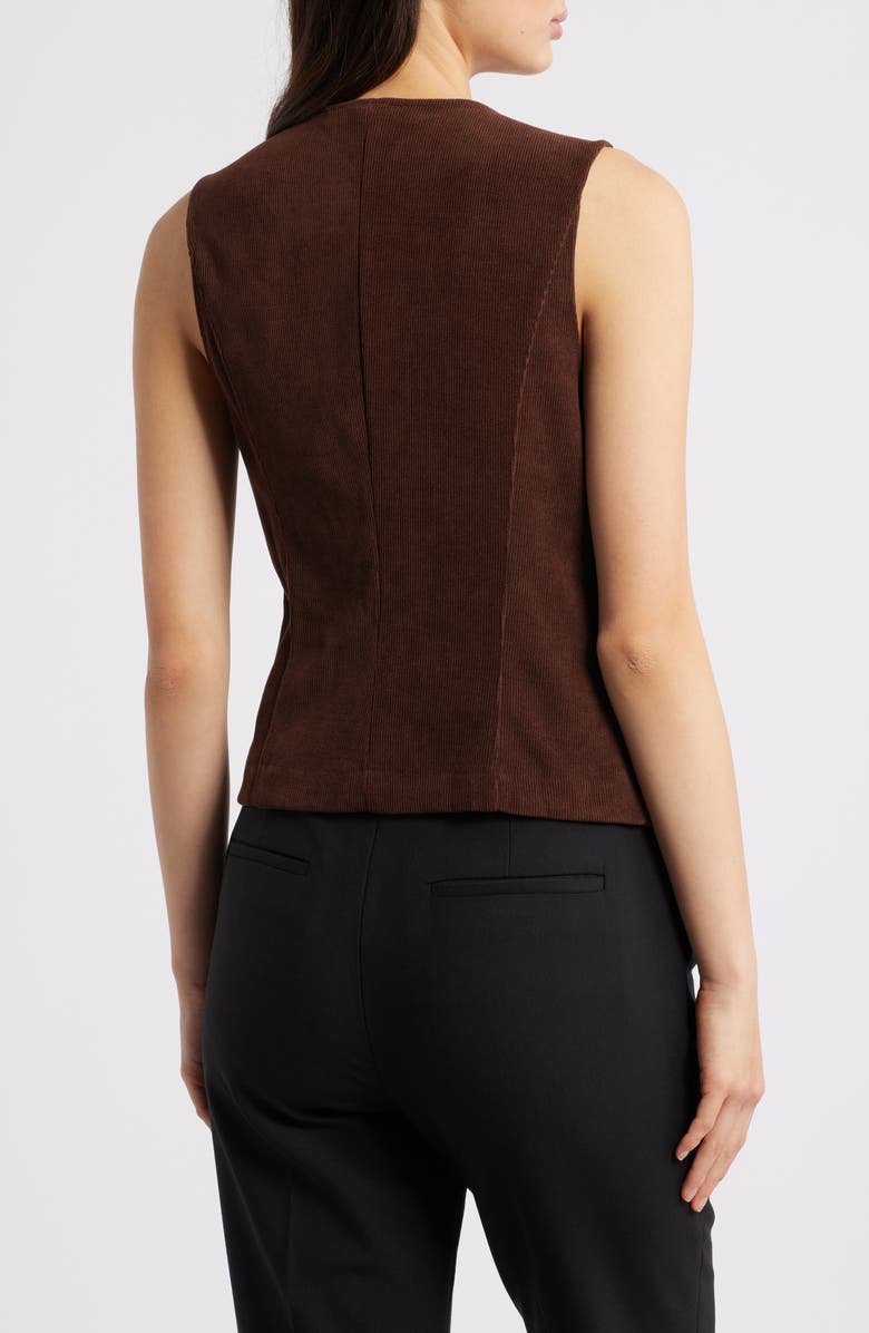 MANGO Chelo Knit Vest, Alternate, color, Brown