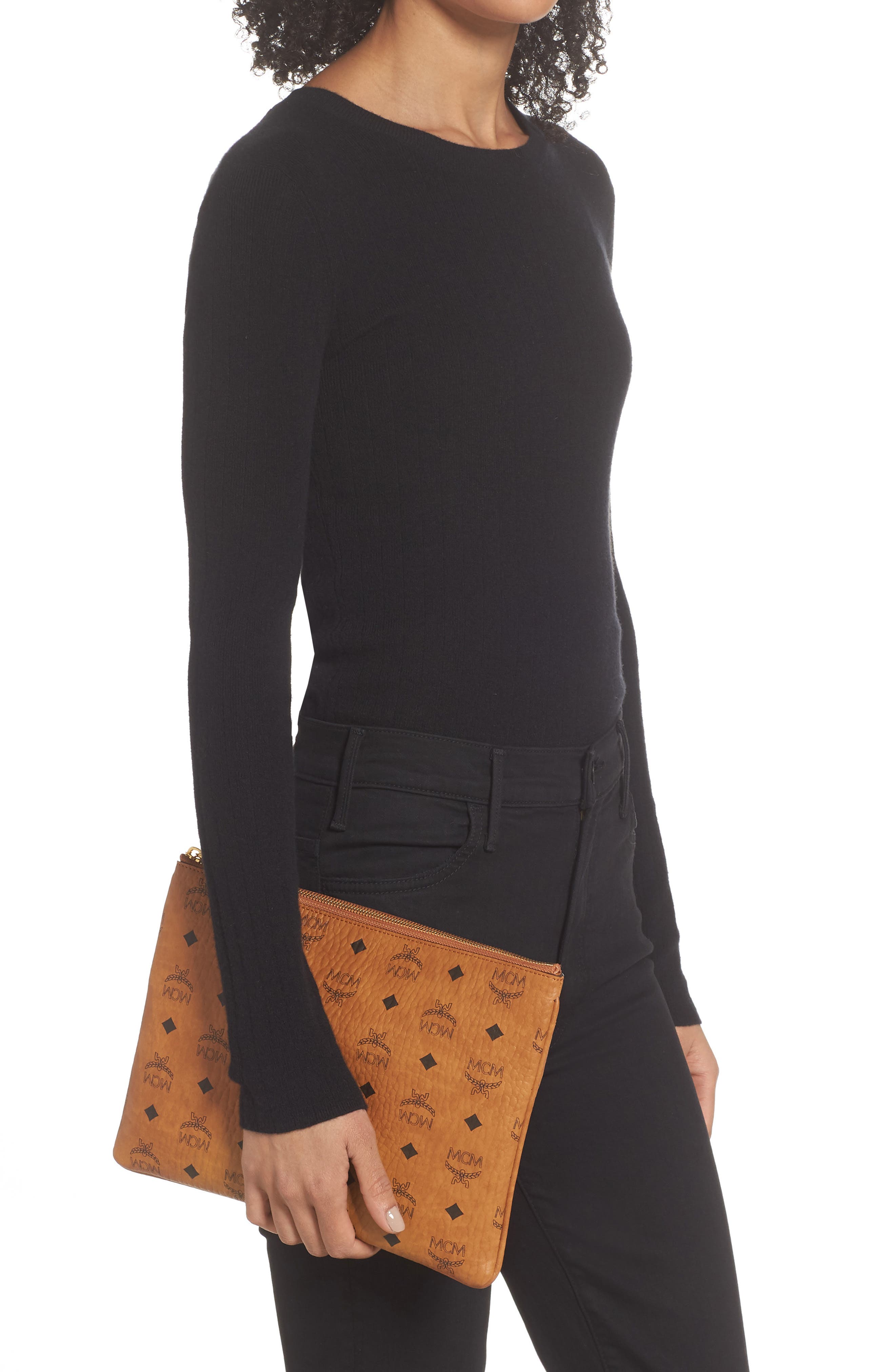 MCM Visetos Original Pouch, Alternate, color, 