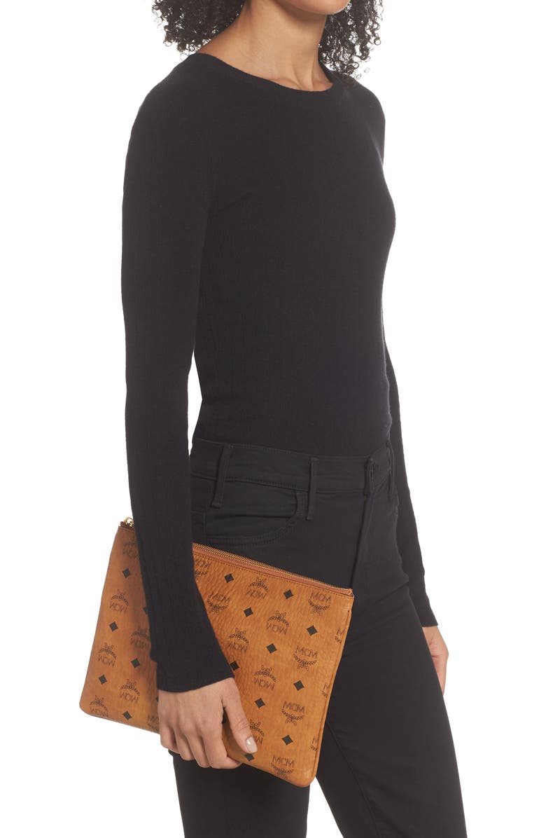 MCM Visetos Original Pouch, Alternate, color,