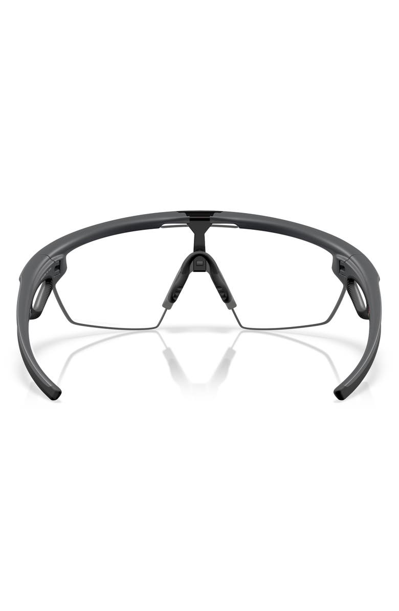 Oakley Sphaera Rectangle Sunglasses, Alternate, color, Carbon / Photochromic