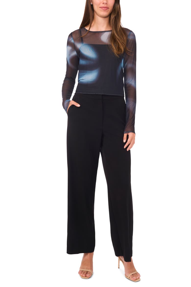 Swift Blur Mesh Top, Alternate, color, RICH BLACK